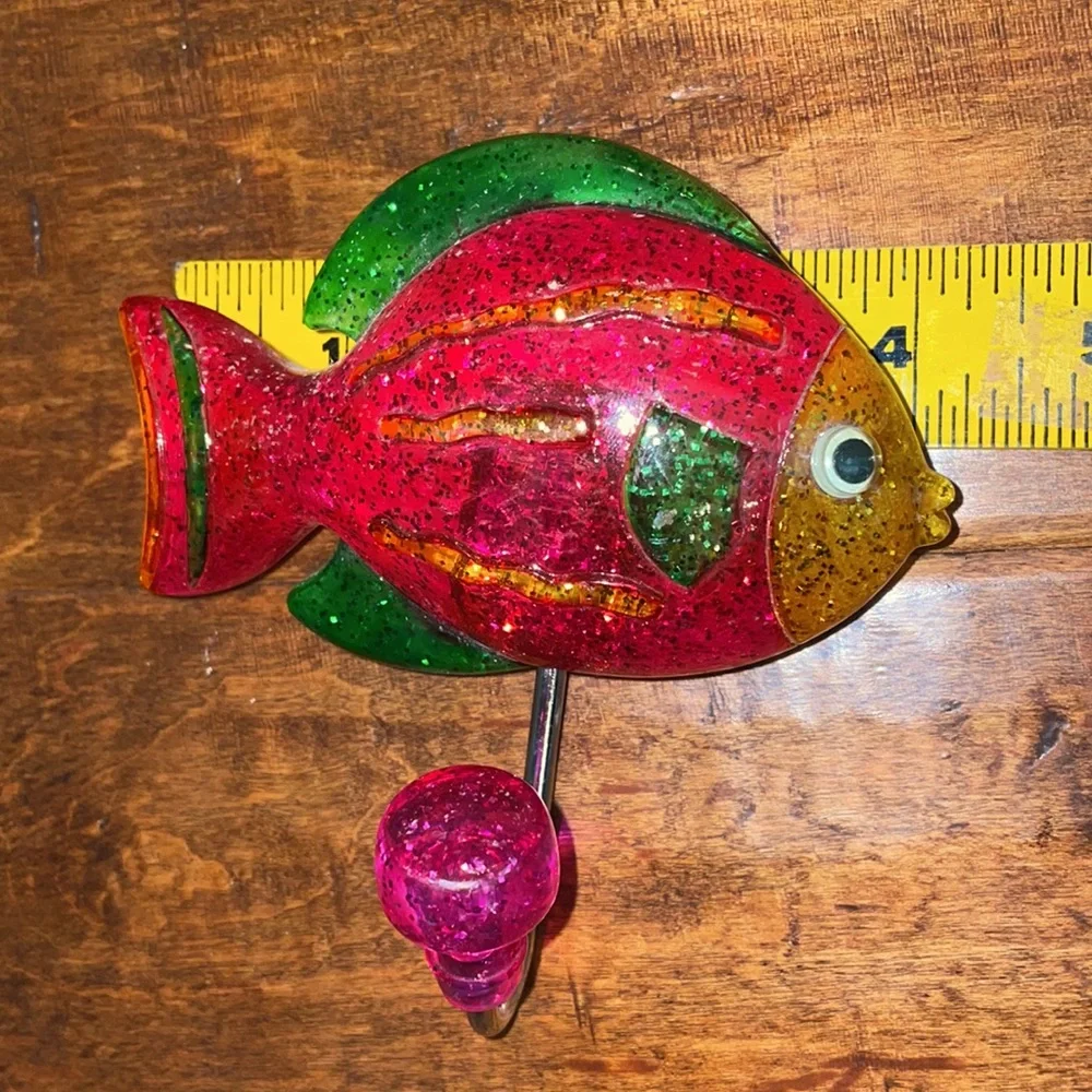 Lucite acrylic fish wall hook